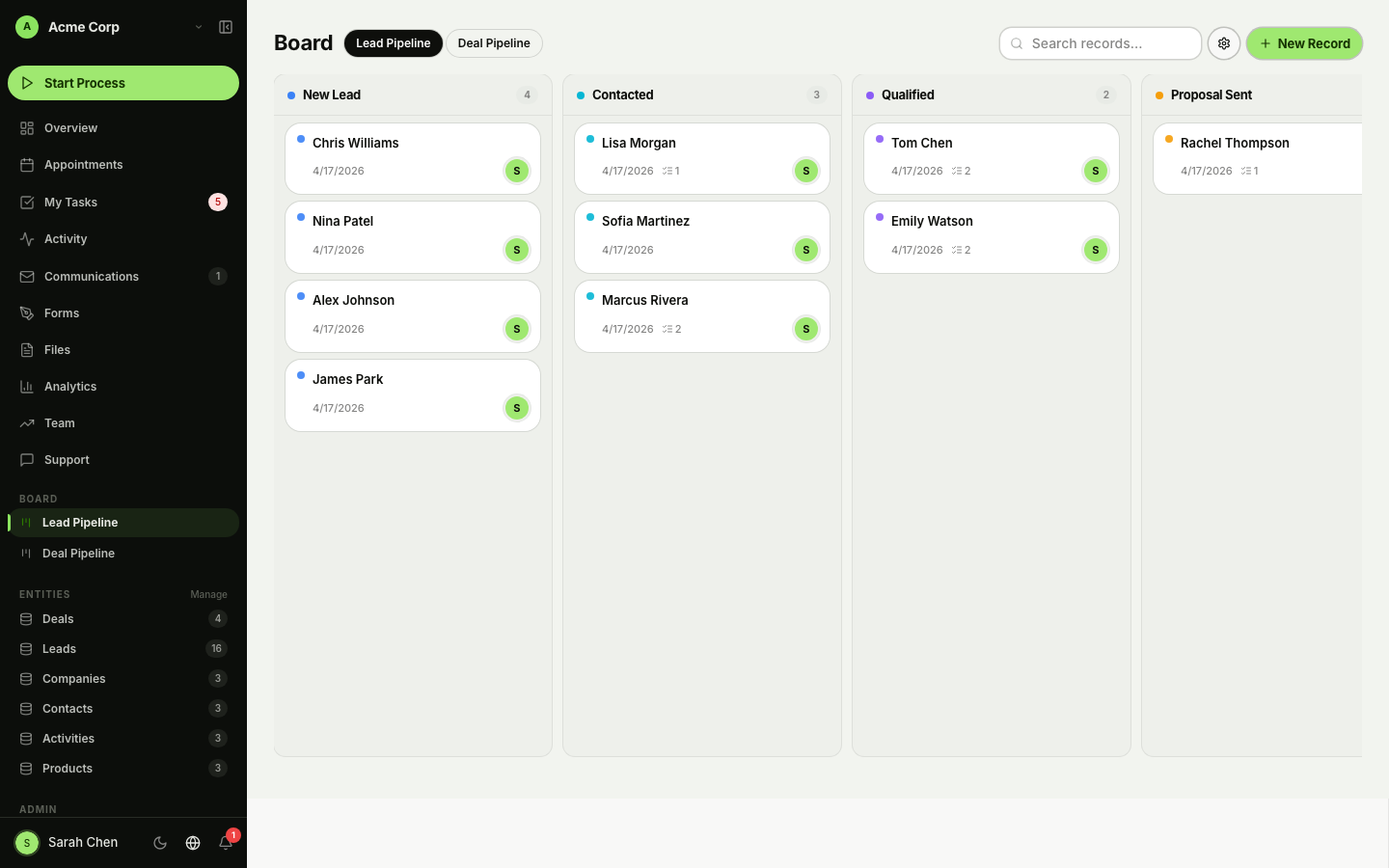 Kanban Pipeline Board